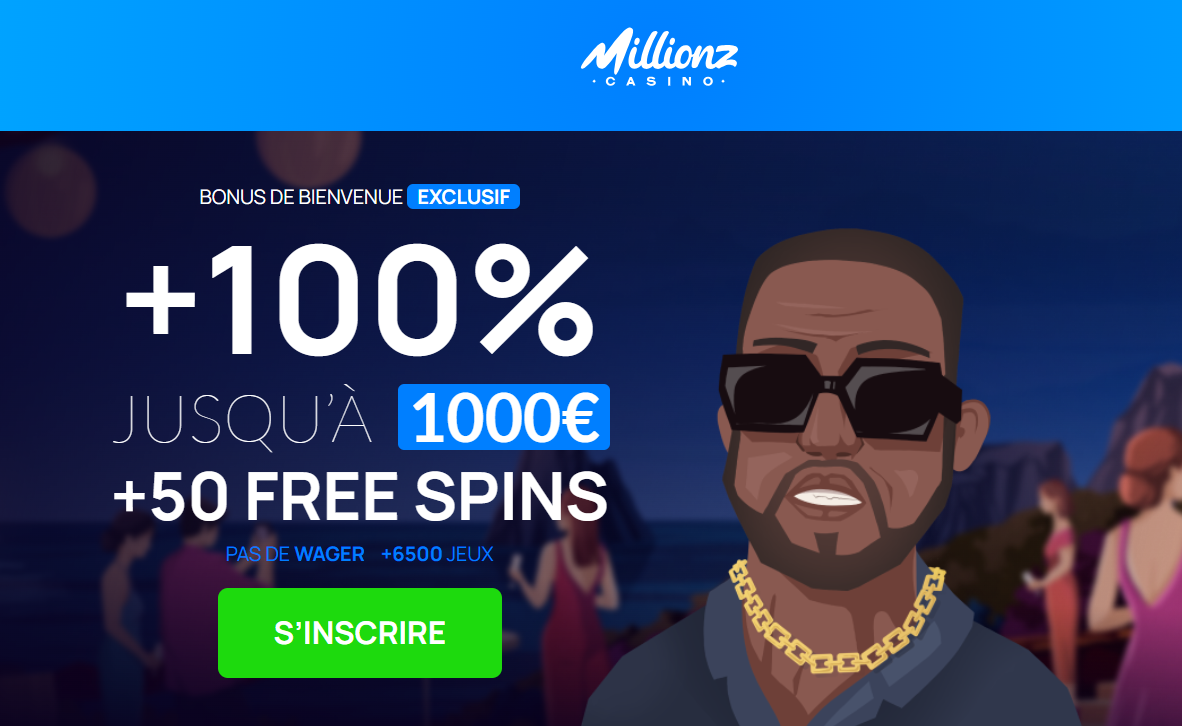 offre exclusive de bienvenue Millionz Casino 